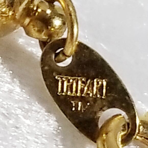 Trifari gold tone and black 7" bracelet 1.1735 - Picture 6 of 7